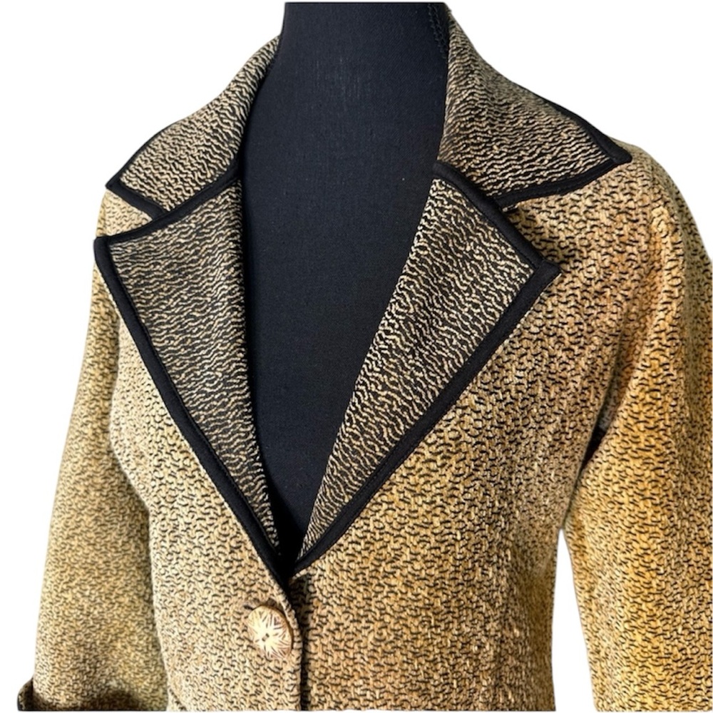 PARSLEY & SAGE Two Toned Velvety Jacquard Textured Blazer Jacket Size Medium - Picture 2 of 13